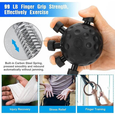 Hand & Finger Workout Strengthener – Portable Grip & Finger Exercise Tool
